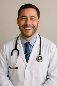 Médico feliz